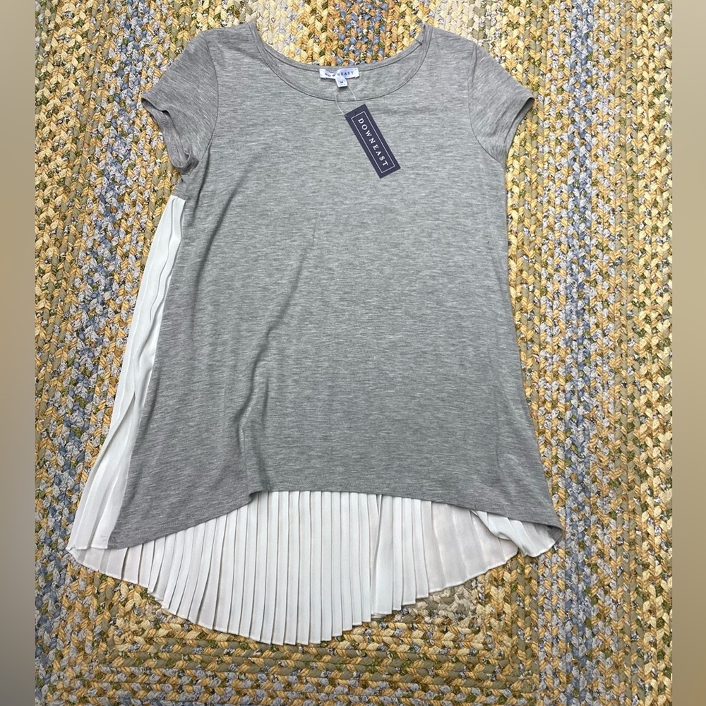 Downeaster NWT pleated back tee